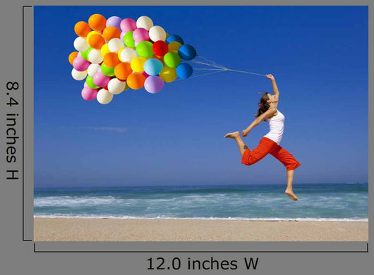 Jumping with Balloons Wall Decal