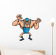 Angry Cartoon Wrestler with Wall Decal
