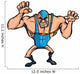 Angry Cartoon Wrestler with Wall Decal
