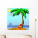 Island with Palm and Wall Decal