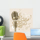 Vintage Microphone Wall Decal