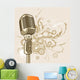 Vintage Microphone Wall Decal