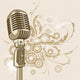 Vintage Microphone Wall Decal