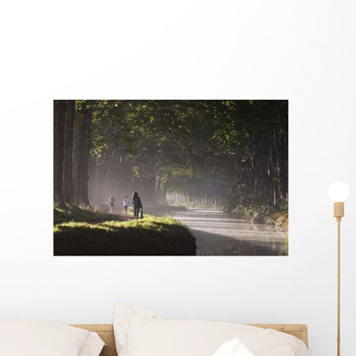 Au Bord Du Canal Wall Decal Design 5 shown on a wall