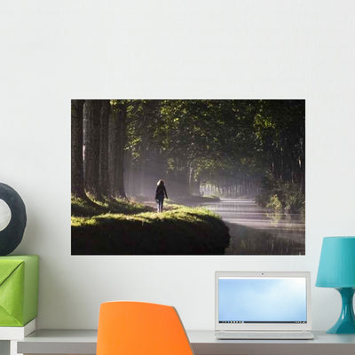 Au Bord Du Canal Wall Decal Design 4 shown on a wall