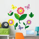 Summer Flowers and Butterflies Wall Decal
