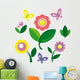 Summer Flowers and Butterflies Wall Decal