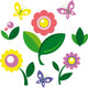 Summer Flowers and Butterflies Wall Decal