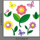 Summer Flowers and Butterflies Wall Decal