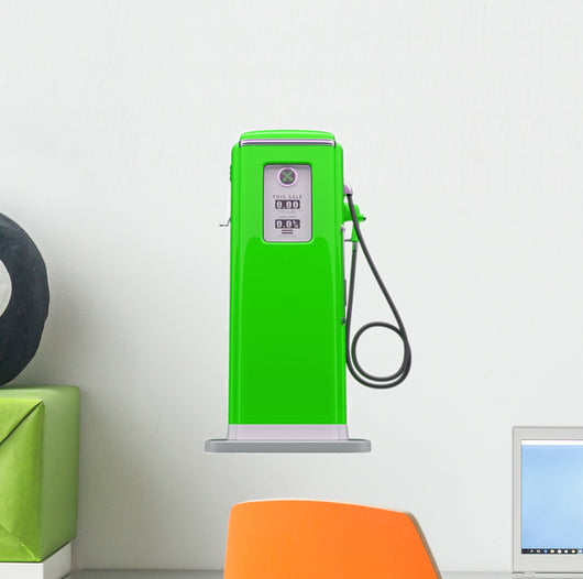 Vintage Green Fuel Pump Wall Decal