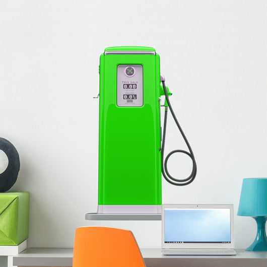 Vintage Green Fuel Pump Wall Decal