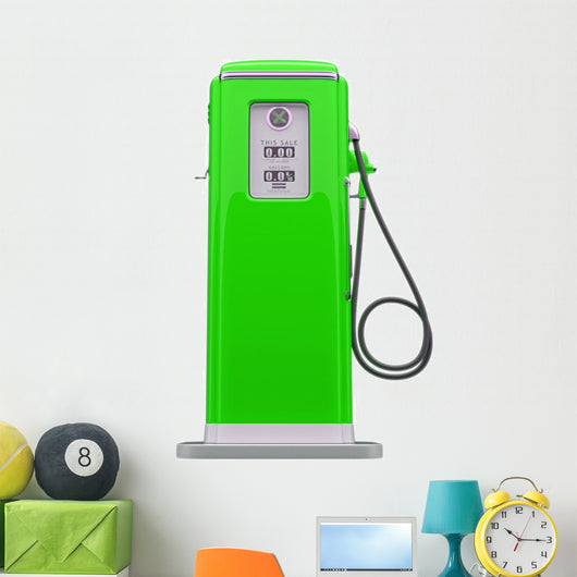 Vintage Green Fuel Pump Wall Decal