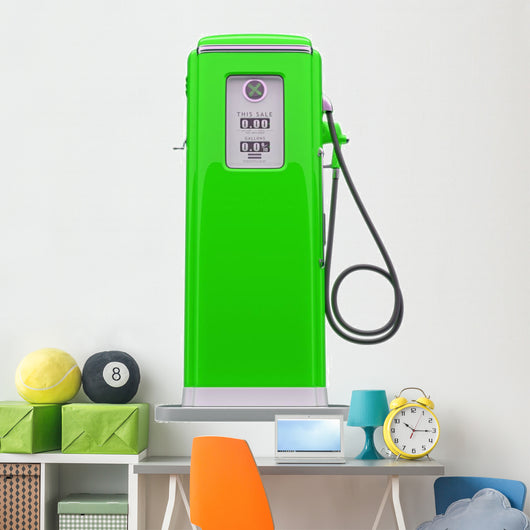 Vintage Green Fuel Pump Wall Decal