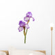 Stem Purple Iris Flowers Wall Decal