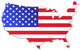 USA Map with Flag Wall Decal