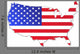 USA Map with Flag Wall Decal
