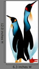 Two Penguins Than Height Wall Decal