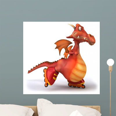 Dragon Wall Decal Design 1 shown on a wall