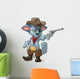 Cute Kitten Playing Cowboys Wall Decal