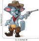 Cute Kitten Playing Cowboys Wall Decal