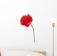 Up Red Poppy Flower Wall Decal