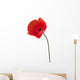 Up Red Poppy Flower Wall Decal