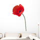 Up Red Poppy Flower Wall Decal