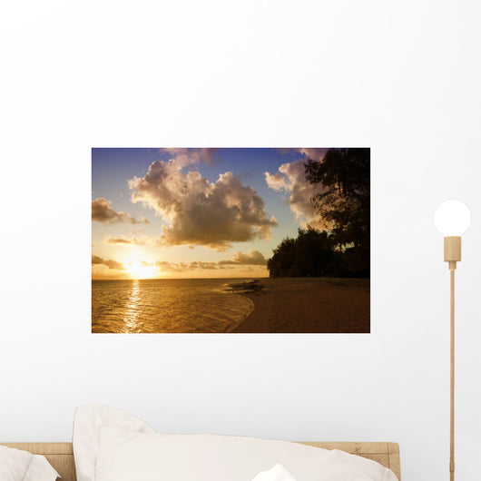 Sunset Beach Tropical Island Wall Decal