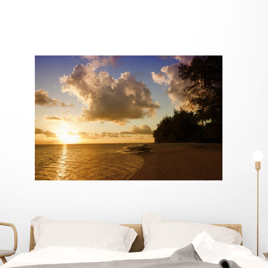 Sunset Beach Tropical Island Wall Decal