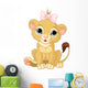 Lion Girl Cub Wall Decal