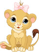Lion Girl Cub Wall Decal