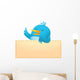 Blue Bird with Blank Wall Decal