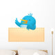 Blue Bird with Blank Wall Decal