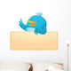 Blue Bird with Blank Wall Decal