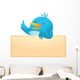 Blue Bird with Blank Wall Decal