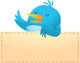 Blue Bird with Blank Wall Decal