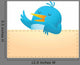 Blue Bird with Blank Wall Decal