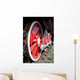 Red Wheels Old Locomotive Wall Decal