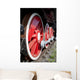 Red Wheels Old Locomotive Wall Decal