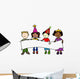 Party Hat Kids with Wall Decal