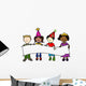 Party Hat Kids with Wall Decal
