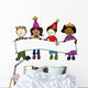 Party Hat Kids with Wall Decal