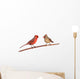 Two Cardinals Wall Decal