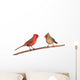 Two Cardinals Wall Decal