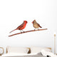 Two Cardinals Wall Decal