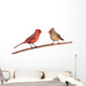Two Cardinals Wall Decal