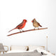 Two Cardinals Wall Decal