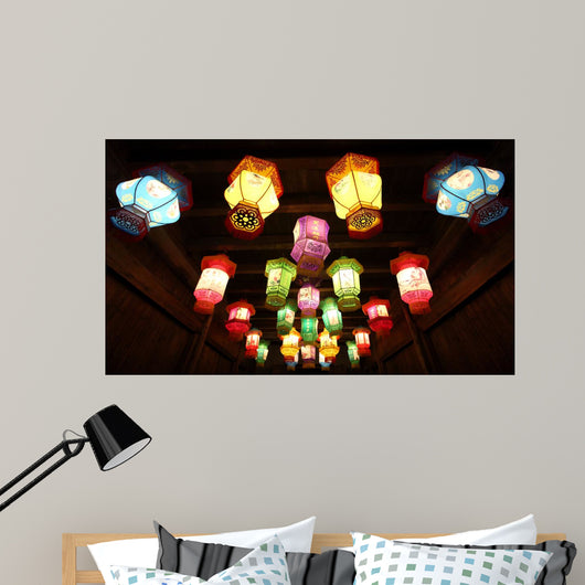 Chinese Traditional Paper Lanterns Wall Decal