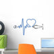Stethoscope and Silhouette Heart Wall Decal