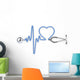 Stethoscope and Silhouette Heart Wall Decal